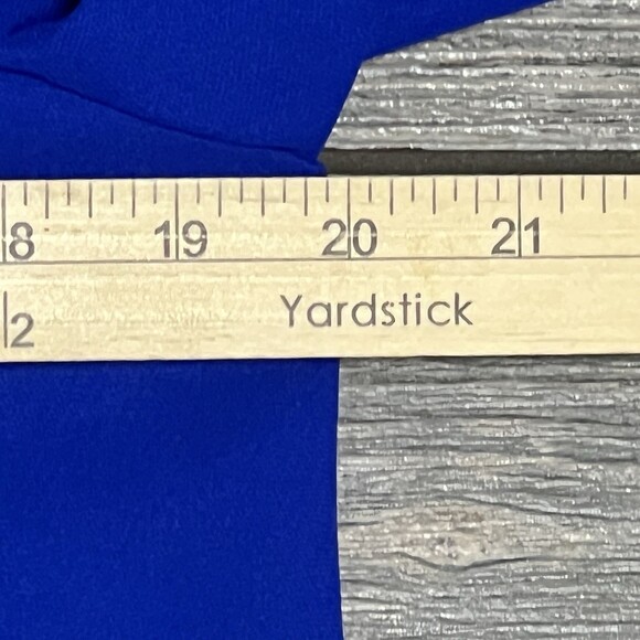 S.L. Fashions Petites 6P Royal Blue Open Front Jacket Beaded Embellished Blazer - Picture 14 of 16